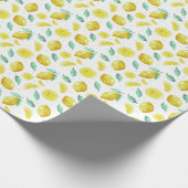 Waterverf citroenen cadeaupapier (Hoek)