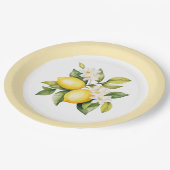 Waterverf citroenen citrus verjaardagsfeestje papieren bordje (Gekanteld)