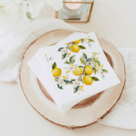 Waterverf citroenen citrus verjaardagsfeestje servet