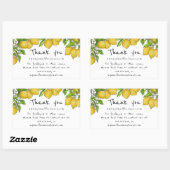 Waterverf citroenen Dank u bedrijfsinformatie Rechthoekige Sticker (Vel)