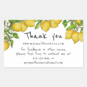 Waterverf citroenen Dank u bedrijfsinformatie Rechthoekige Sticker (Voorkant)