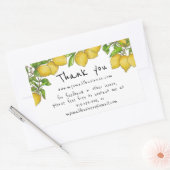 Waterverf citroenen Dank u bedrijfsinformatie Rechthoekige Sticker (Envelop)