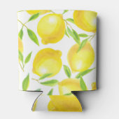 Waterverf citroenen en bladeren: patroon. blikjeskoeler (Achterkant)