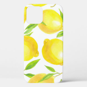 Waterverf citroenen en bladeren: patroon. Case-Mate iPhone case