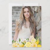 Waterverf Citroenen en Bloemen Afstuderen Kaart (Achterkant)