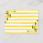 Waterverf Citroenen en Bloemen Luier Raffle Informatiekaartje (Achterkant)