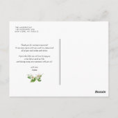 Waterverf Citroenen en Bloesems Dank U Briefkaart (Achterkant)