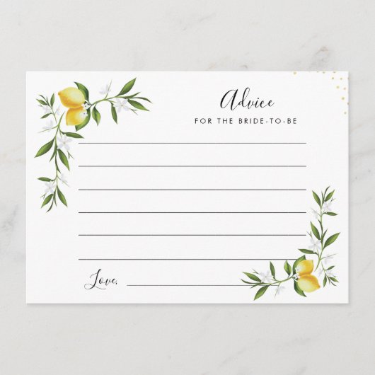 waterverf citroenen en griekse advieskaart (Voorkant)