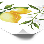 waterverf citroenen en groen bloemengunsten teken perfect poster (Hoek)