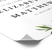 Waterverf citroenen en groenbladerbruiloft poster (Hoek)