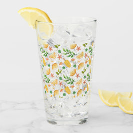 Waterverf citroenen en ijslolly's glas