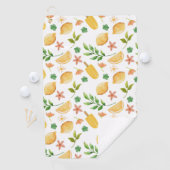 Waterverf citroenen en ijslolly's golfhanddoek (Insitu)