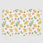 Waterverf citroenen en ijslolly's golfhanddoek (Horizontaal)