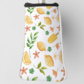 Waterverf citroenen en ijslolly's golfheadcover (Draai 90)