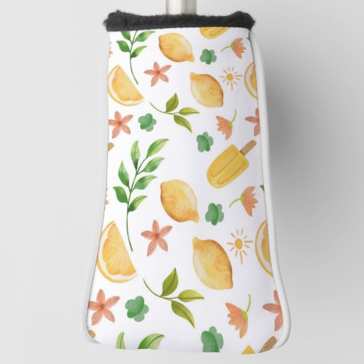 Waterverf citroenen en ijslolly's golfheadcover (Draai 90)