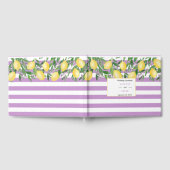 Waterverf citroenen en lavendel bruiloft gastenboek (Volledig)