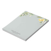 Waterverf Citroenen en olijven Sage Green Notitieblok (Linkerzijde)
