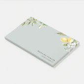 Waterverf Citroenen en olijven Sage Green Post-it® Notes (Schuin)