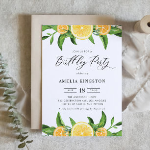 Waterverf Citroenen en Sinaasappels Verjaardagsfee Kaart