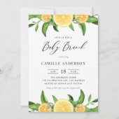 Waterverf Citroenen en Sinaasappels Zomer Baby Bru Kaart (Voorkant)