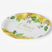 Waterverf citroenen feest papieren bord (Gekanteld)