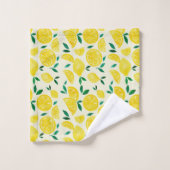 Waterverf citroenen - geel en groen bad handdoek (Wasdoekje)
