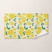 Waterverf citroenen - geel en groen bad handdoek (Handdoek)