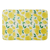 Waterverf citroenen - geel en groen badmat (Voorkant)
