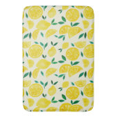 Waterverf citroenen - geel en groen badmat (Voorkant Verticaal)