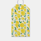 Waterverf citroenen - geel en groen cadeaulabel (Voorkant)