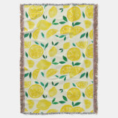 Waterverf citroenen - geel en groen deken (Voorkant Verticaal)