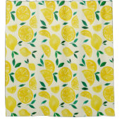 Waterverf citroenen - geel en groen douchegordijn (Voorkant)