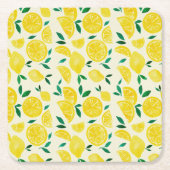 Waterverf citroenen - geel en groen kartonnen onderzetters (Voorkant)