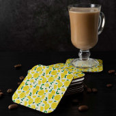 Waterverf citroenen - geel en groen kartonnen onderzetters