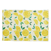 Waterverf citroenen - geel en groen kussensloop (Achterkant)