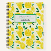 Waterverf citroenen - geel en groen notitieboek (Voorkant)