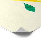 Waterverf citroenen - geel en groen poster (Hoek)