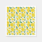 Waterverf citroenen - geel en groen servet (Voorkant)