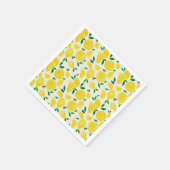 Waterverf citroenen - geel en groen servet (Hoek)