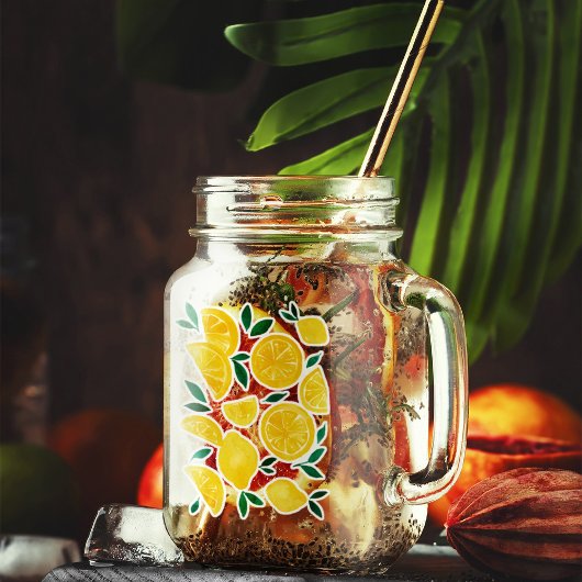 Waterverf citroenen - geel en groen sticker