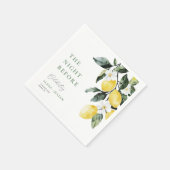 waterverf citroenen groen de avond ervoor servet (Hoek)