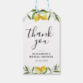 waterverf citroenen groen vrijgezellenfeest cadeaulabel (Voorkant)