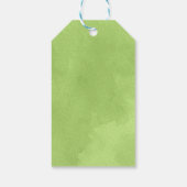 Waterverf citroenen groene achtergrond bedankt cadeaulabel (Achterkant)