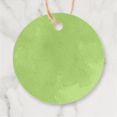 Waterverf citroenen groene achtergrond dank je cad bedankjes labels (Achterkant)