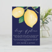 Waterverf Citroenen Huwelijk Wijziging Van Plannen Aankondiging (Staand voorkant)