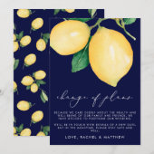 Waterverf Citroenen Huwelijk Wijziging Van Plannen Aankondiging (Voorkant / Achterkant)