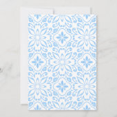 Waterverf Citroenen Italiaans Blauw Vrijgezellenfe Kaart (Achterkant)