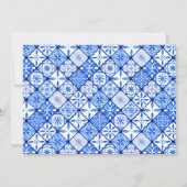 Waterverf Citroenen Italiaans Blauwe Tegels Vrijge Bedankkaart (Achterkant)