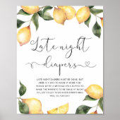 Waterverf citroenen Late Night Diapers Poster (Voorkant)