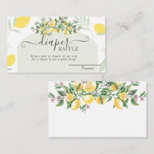 Waterverf citroenen Lijst Baby shower Informatiekaartje